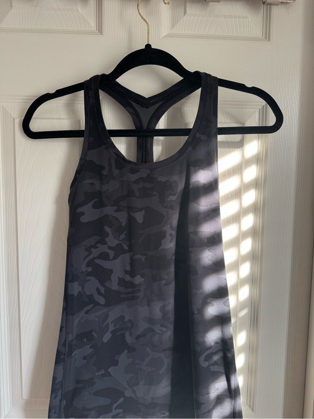 lululemon athletica Black Camo Nulu Racerback Tank